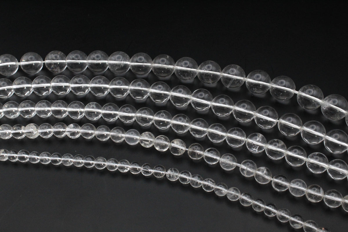 Crystal Round Gemstone Beads 16" Strand
