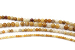 Yellow Jade Round Gemstone Beads, 16 inches Strand