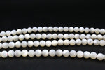 MOP White Round Gemstone Beads16" Strand
