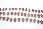 Rhodonite Long Square Faceted Gemstone Beads