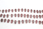 Rhodonite Long Square Faceted Gemstone Beads