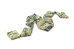 Yellow Turquoise Wave Kite 32 x 42 mm Gemstone Beads