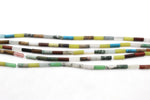 Multi-Gemstone Bamboo 4 x 13 mm Gemstone Beads