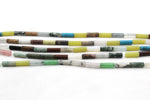 Multi-Gemstone Bamboo 4 x 13 mm Gemstone Beads