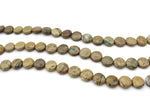 Green Lime Jasper Coin 16 x 30 mm Gemstone Beads