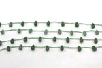 Green Aventurine Drop Side 6 mm Gemstone Beads