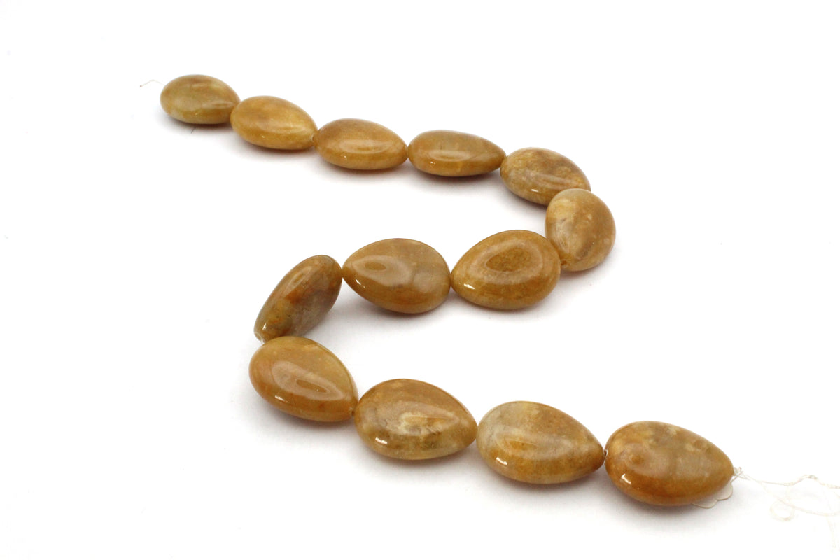 Aragonite Drop 22 x 30 mm Gemstone Beads