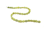 Olive Jade Oval Flat 10 x 12 mm Gemstone Beads