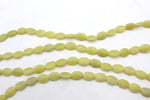 Olive Jade Oval Flat 10 x 14 mm Gemstone Beads