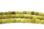 Olive Jade Barrel 12 x 14 mm Gemstone Beads
