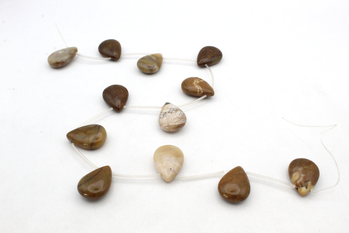 Madagascar Jasper Drop Side Hole 18 mm Gemstone Beads
