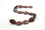 Coco Jasper Lotus Wavy 20 x 30 mm Gemstone Beads 16" Strand