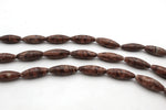 Coco Jasper Tube Oval 12 x 35 mm Gemstone Beads 16" Strand