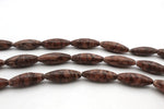 Coco Jasper Tube Oval 12 x 35 mm Gemstone Beads 16" Strand