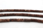 Coco Jasper Barrel 6 x 10 mm Gemstone Beads 16" Strand