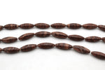 Coco Jasper Oval Faceted 12 x 35 mm Gemstone Beads 16" Strand