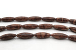 Coco Jasper Oval 10 x 30 mm Gemstone Beads 16" Strand