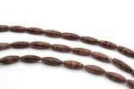 Coco Jasper Oval 10 x 30 mm Gemstone Beads 16" Strand