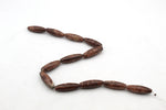 Coco Jasper Oval 10 x 30 mm Gemstone Beads 16" Strand