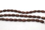 Coco Jasper Oval 6 x 16 mm Gemstone Beads 16" Strand