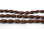 Coco Jasper Oval 6 x 16 mm Gemstone Beads 16" Strand
