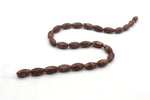 Coco Jasper Oval 6 x 16 mm Gemstone Beads 16" Strand