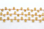 Citrine Drop Half Strand AB Gemstone Beads