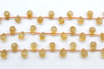 Citrine Drop Half Strand AB Gemstone Beads