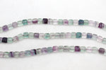 Flourite Square Flat 8 x 8 mm Gemstone Beads 16" Strand