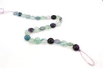 Flourite Coin 15 mm Gemstone Beads 16" Strand