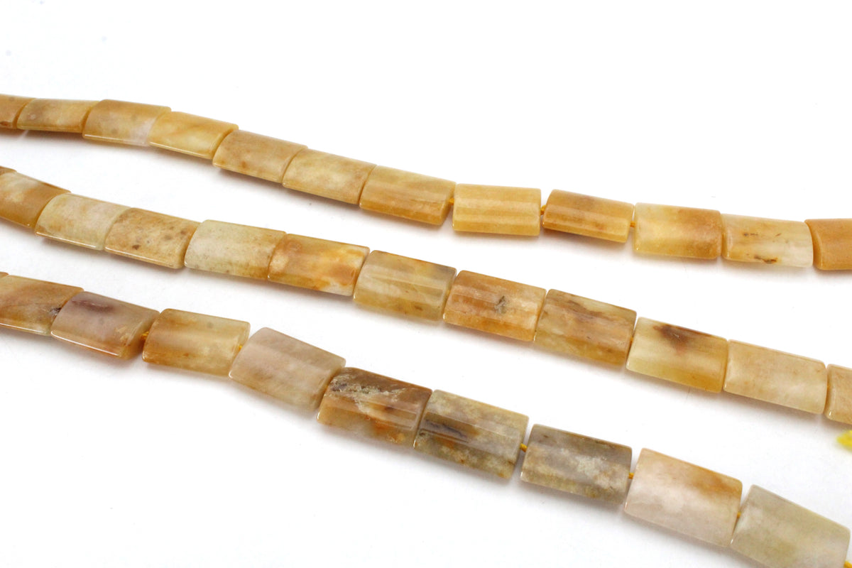 Yellow Stone Square Flat 10 x 20 mm Gemstone Beads 16" Strand