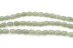 Green Aventurine Barrel Faceted Gemstone Beads 16" Strand