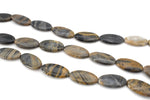 Rusian Jasper Oval Flat 17 x 34 mm Gemstone Beads 16" Strand
