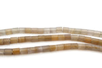 Botswana Bamboo Agate Short Gemstone Beads 16" Strand