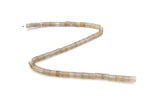 Botswana Bamboo Agate Short Gemstone Beads 16" Strand