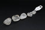 Crystal Quartz Irregular Big Half String Gemstone Beads