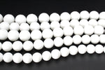 White Onyx Round Gemstone Beads 16" Strand