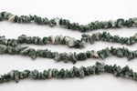 Green Spot Jasper Chips Gemstone Beads