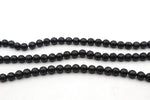Black Jade ( Dyed ) Round Faceted Gemstone Beads 16" Strand