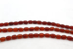 Carnelian Tube Oval 6 x 9 mm Grade AAA Gemstone Beads 16" Strand
