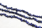 Fresh Water Dark Blue Pearl Round Half Cut