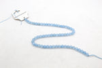 Aquamarine Jade ( Dyed ) Round Faceted Gemstone Beads 16" Strand