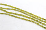 Olive Jade Round Faceted Gemstone Beads 16" Strand