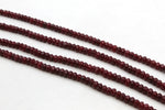 Red Jade ( Dyed ) Rondelle Faceted Gemstone Beads 16" Strand