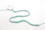 Sky Blue Jade ( Dyed ) Round Faceted Gemstone Beads 16" Strand