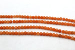Orange Jade ( Dyed ) Round Faceted Gemstone Beads 16" Strand