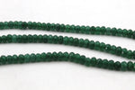 Green Jade ( Dyed ) Rondelle Faceted Gemstone Beads 16" Strand