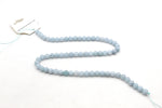 Ash Grey Jade ( Dyed ) Round Smooth Gemstone Bead 16" Strand