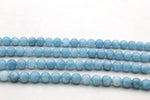 Cobalt Blue Jade ( Dyed ) Round Smooth Gemstone Beads 16" Strand
