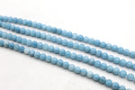 Cobalt Blue Jade ( Dyed ) Round Smooth Gemstone Beads 16" Strand